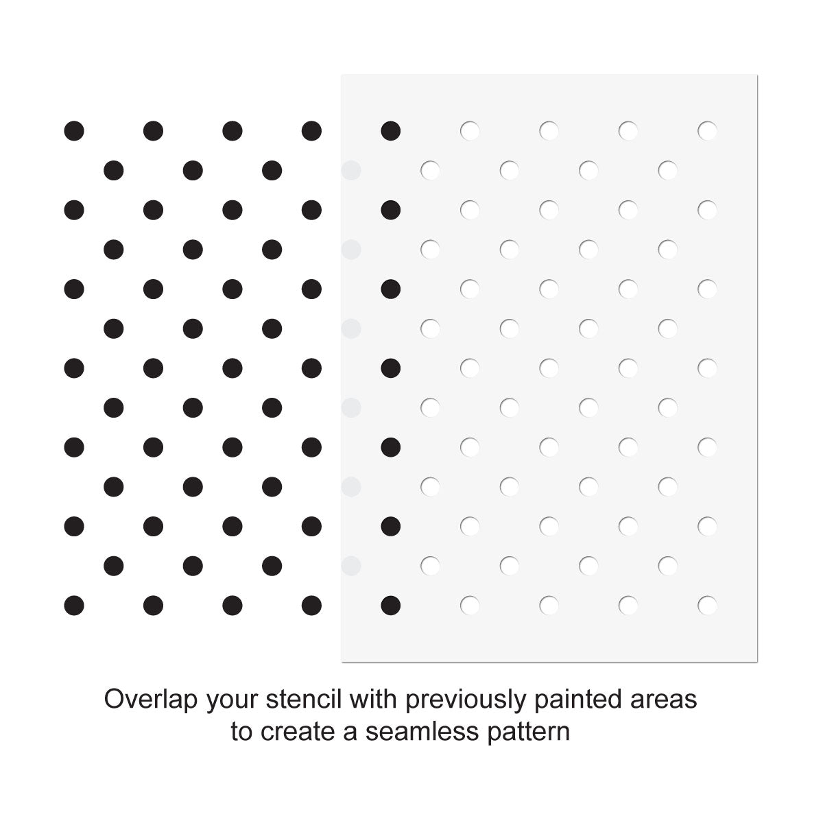 CraftStar Mini Polka Dot Stencil Use Guide