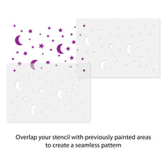 CraftStar Moon and Stars Pattern Stencil use guide