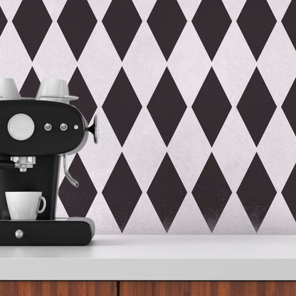 CraftStar Motley Harlequin Allover Pattern Stencil in black and white