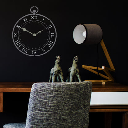 Vintage Pocket Watch Stencil in Study