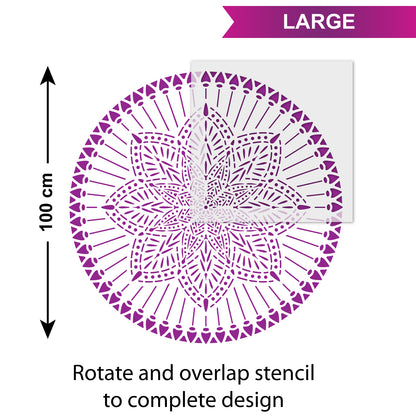 Radiance Mandala Stencil - Large Medallion Motif