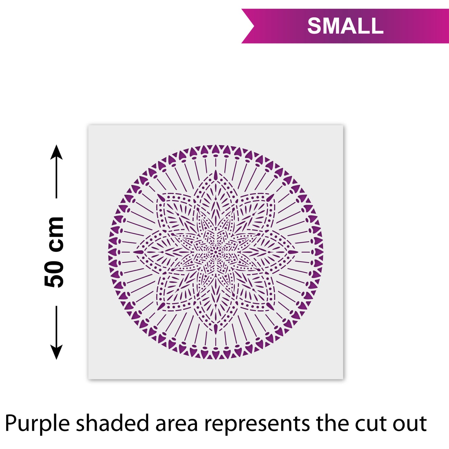 Radiance Mandala Stencil - Large Medallion Motif