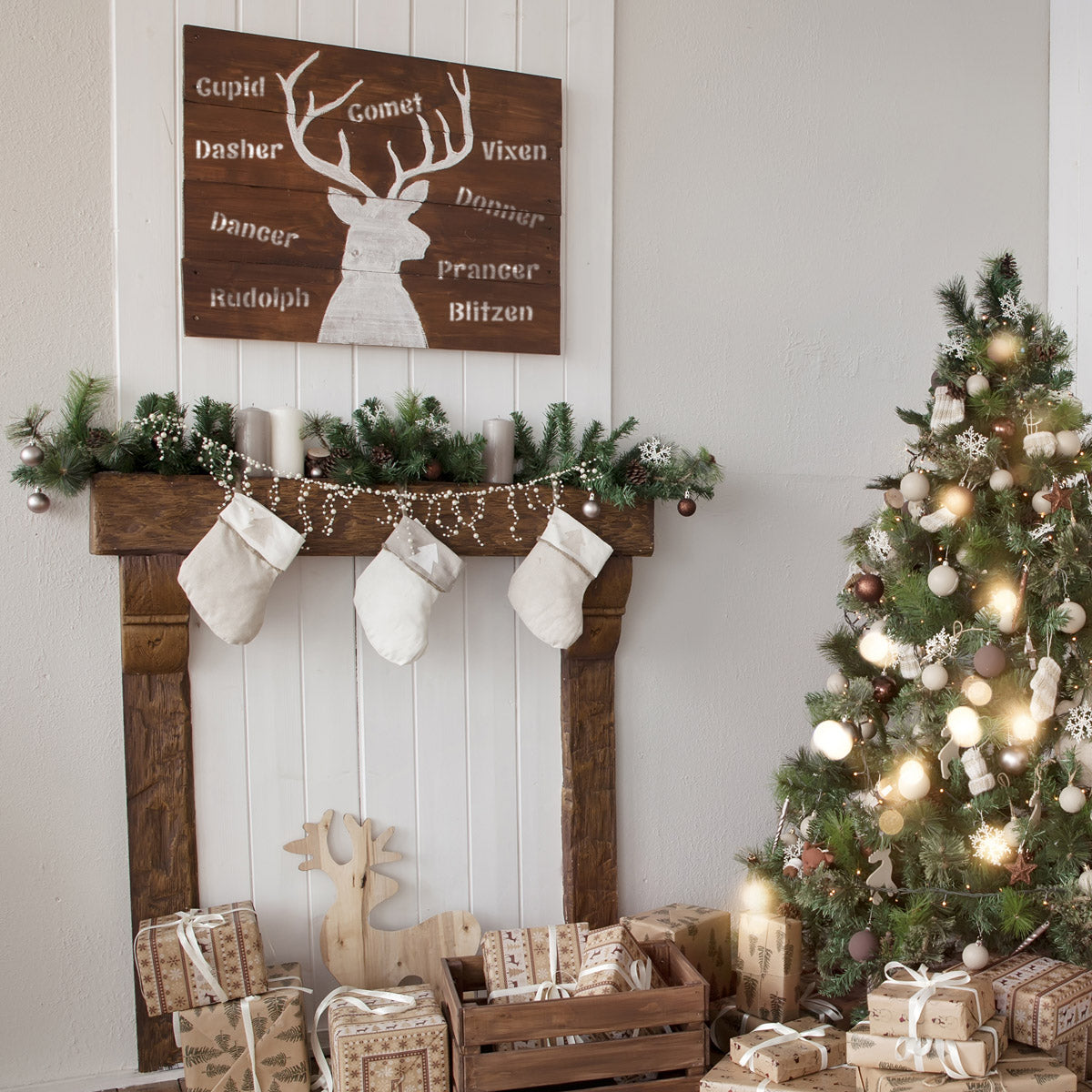 CraftStar Reindeer Names Stencil