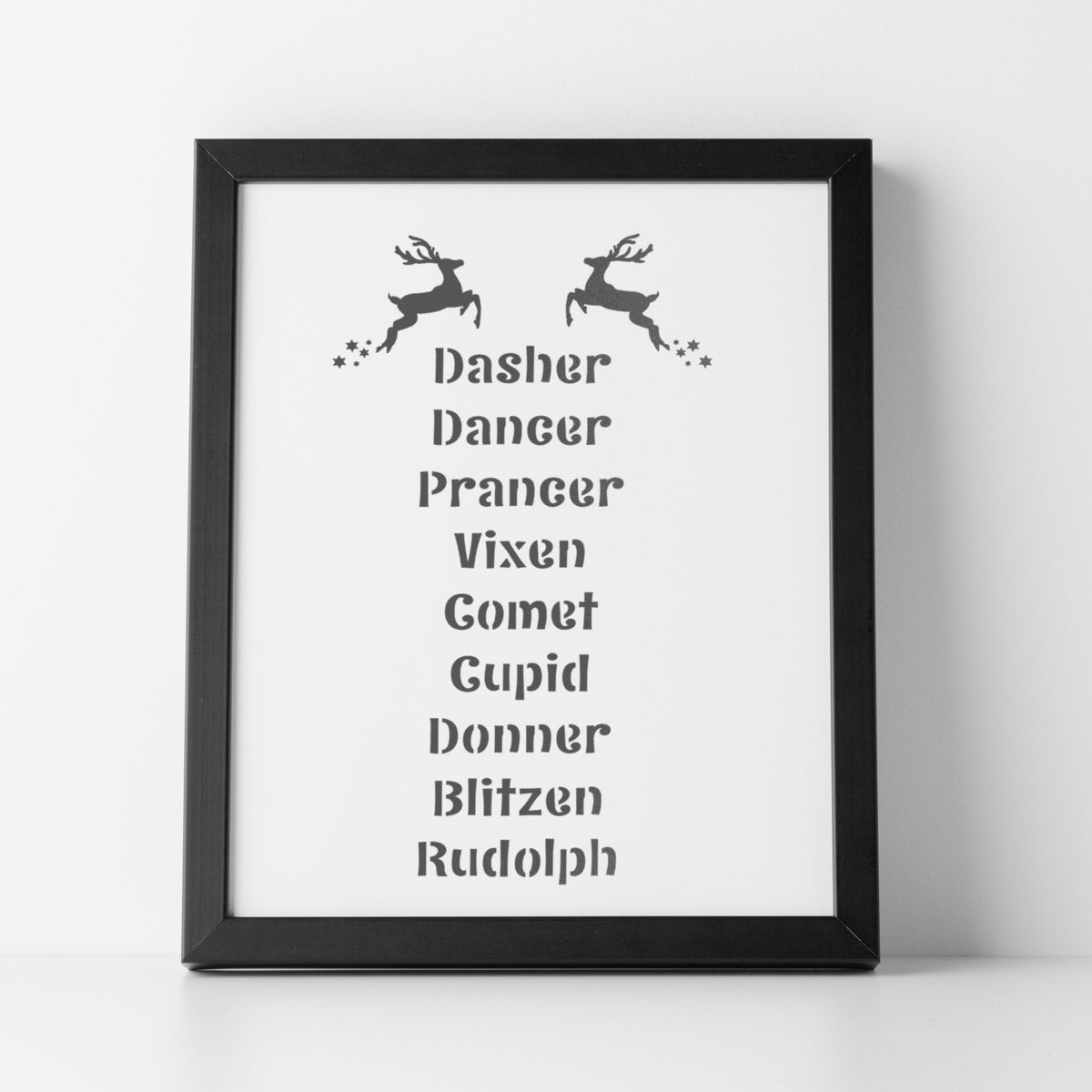 CraftStar Santa's Reindeer Names Stencil