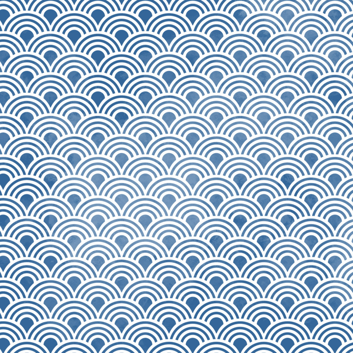 Scallop Repeating Pattern Wall Stencil Close Up View