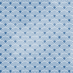 Scallop Repeating Pattern Wall Stencil Close Up View