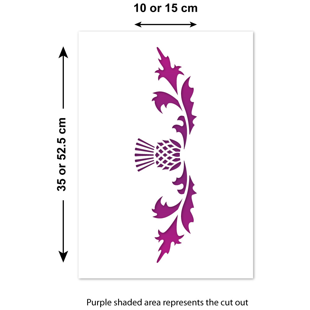 CraftStar Thistle Border Stencil Sizes
