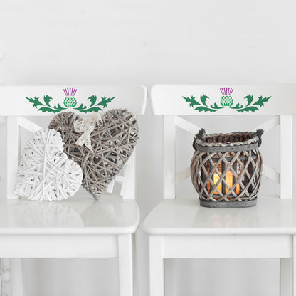 CraftStar Thistle Border Stencil on Furniture