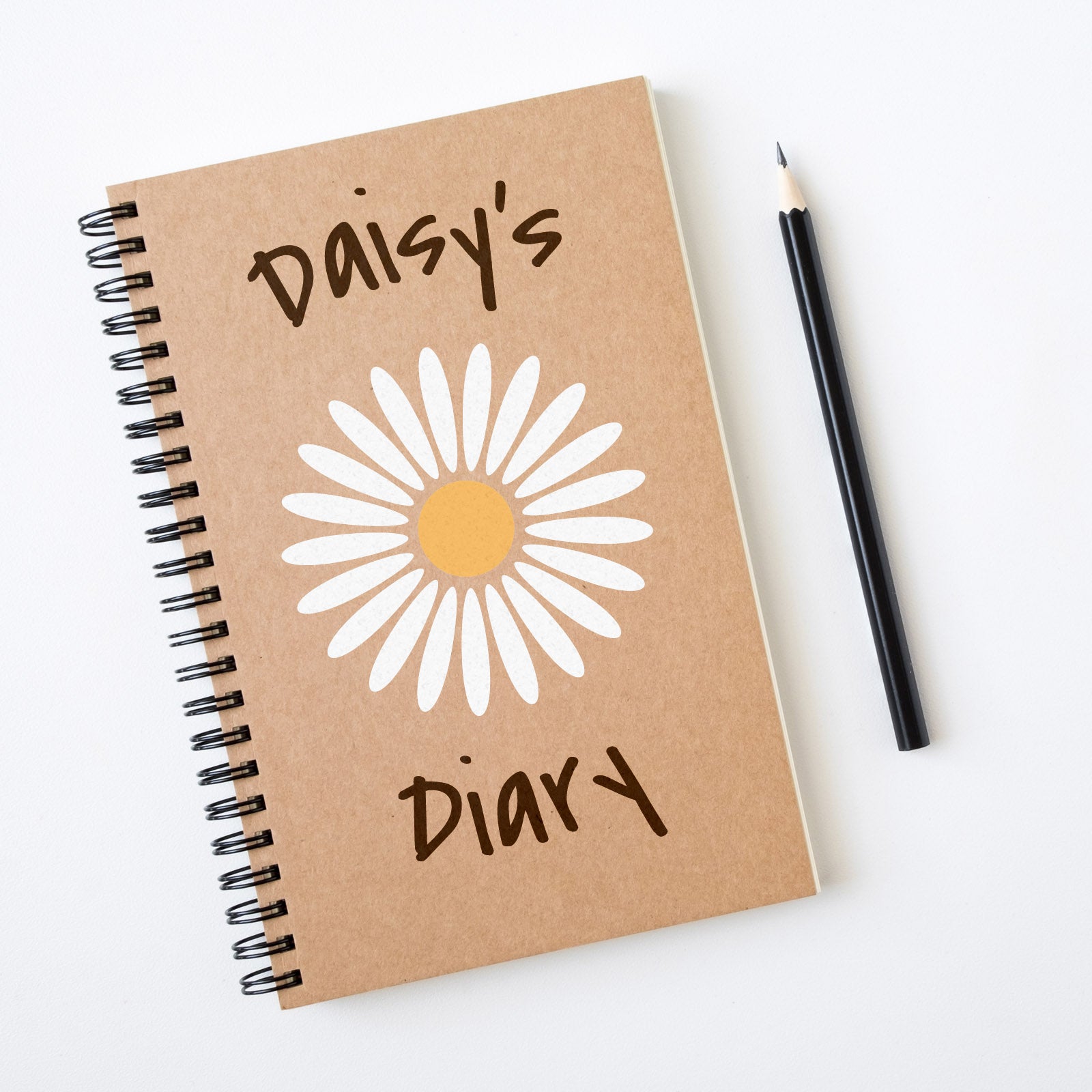 CraftStar Daisy Stencil on Notebook