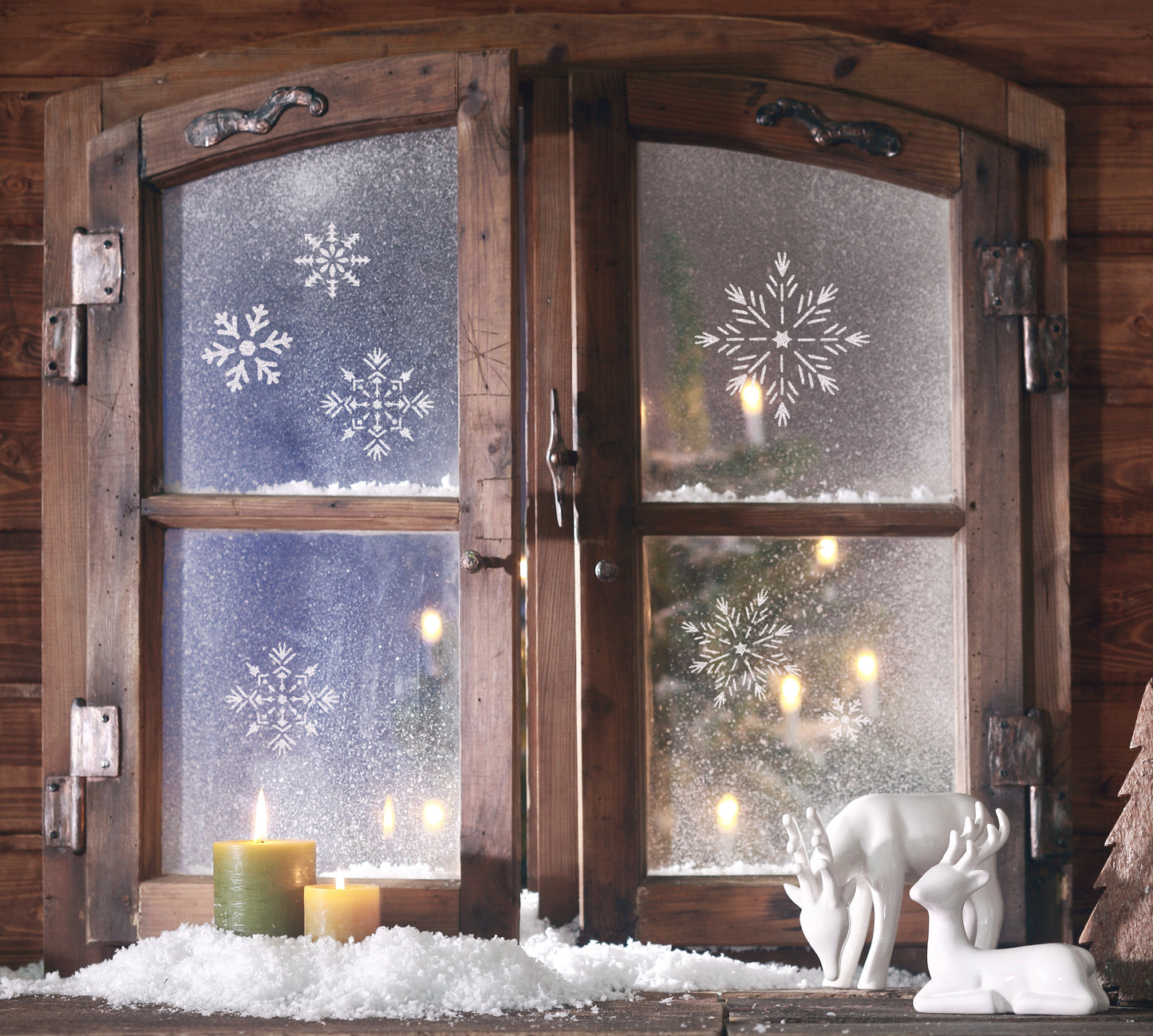 CraftStar Snowflake Stencil Set on Window