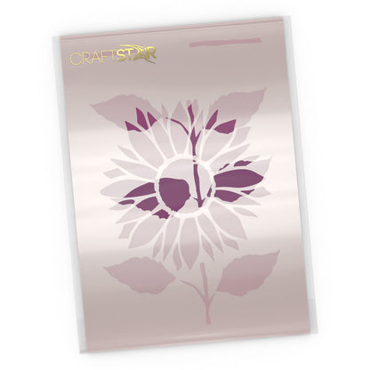 Sunflower Plant Stencil - Craft Template