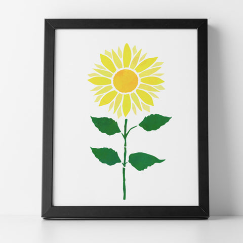 CraftStar Sunflower Plant Stencil in Frame