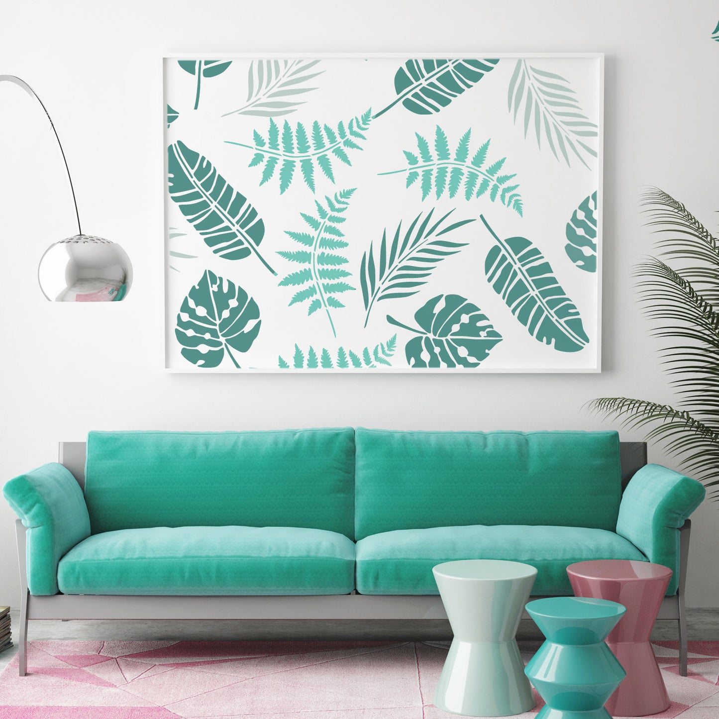 CraftStar Tropical Leaf Stencil Set as A framed Print