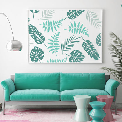 CraftStar Tropical Leaf Stencil Set as A framed Print
