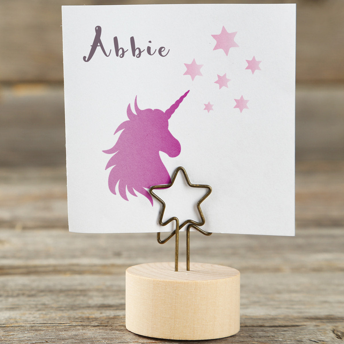 CraftStar Unicorn and Stars Stencil on Paper