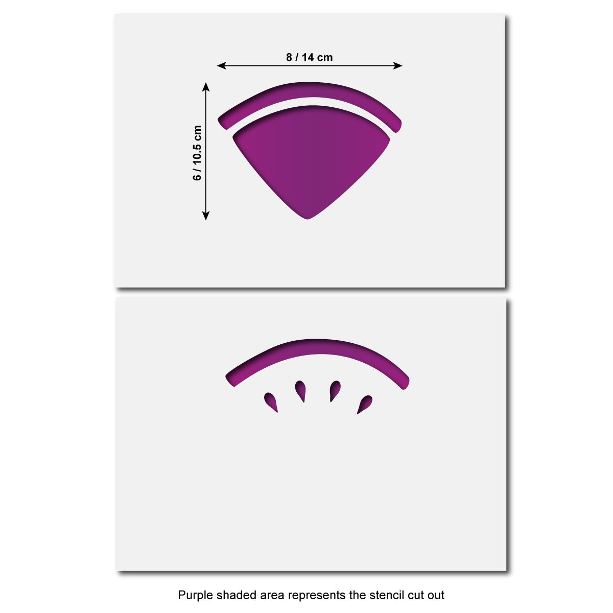 CraftStar Watermelon Slice Stencil Sizes