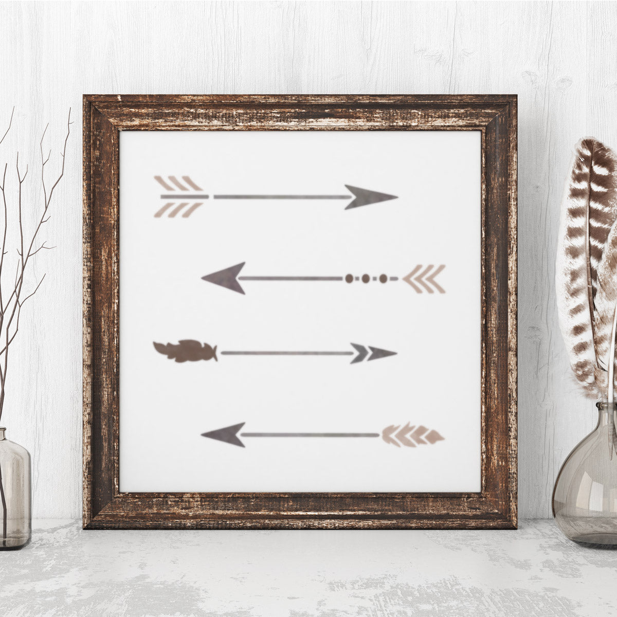 CraftStar Boho Arrow Stencil Set