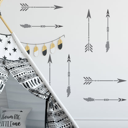 Craftstar Large Boho Arrow Stencil Set