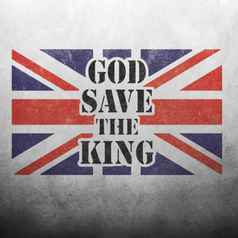 CraftStar God Save The King Large Flag Stencil Template