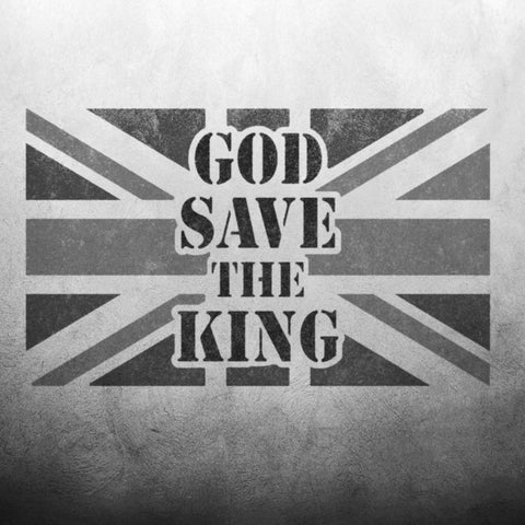 CraftStar God Save The King Large Flag Stencil Template