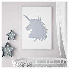 CraftStar Unicorn Stencil as a framed print