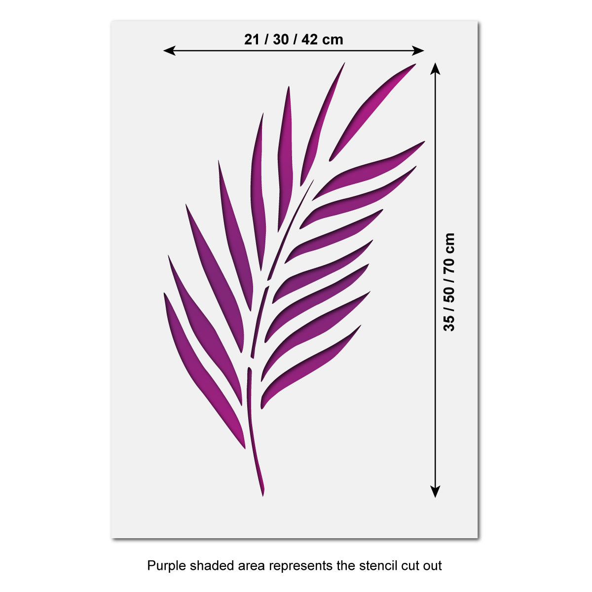 CraftStar Palm Leaf Wall Stencil - Sizes