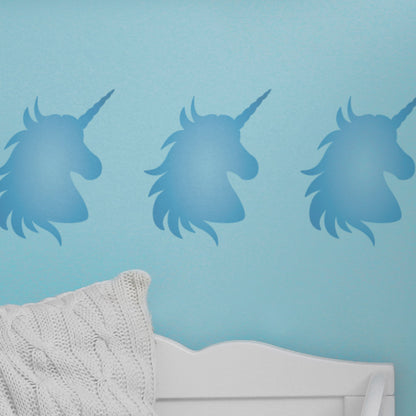 CraftStar Unicorn Stencil in blue colours