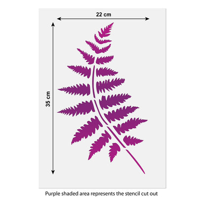 CraftStar Fern Frond Stencil Size Guide