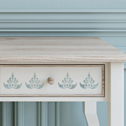 CraftStar Ornate Fleur De Lys Stencil on furniture