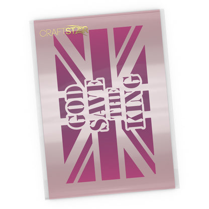 CraftStar God Save The King Union Jack Flag Stencil