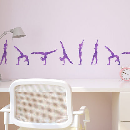 CraftStar Walkover Gymnast Stencil Set Above Desk