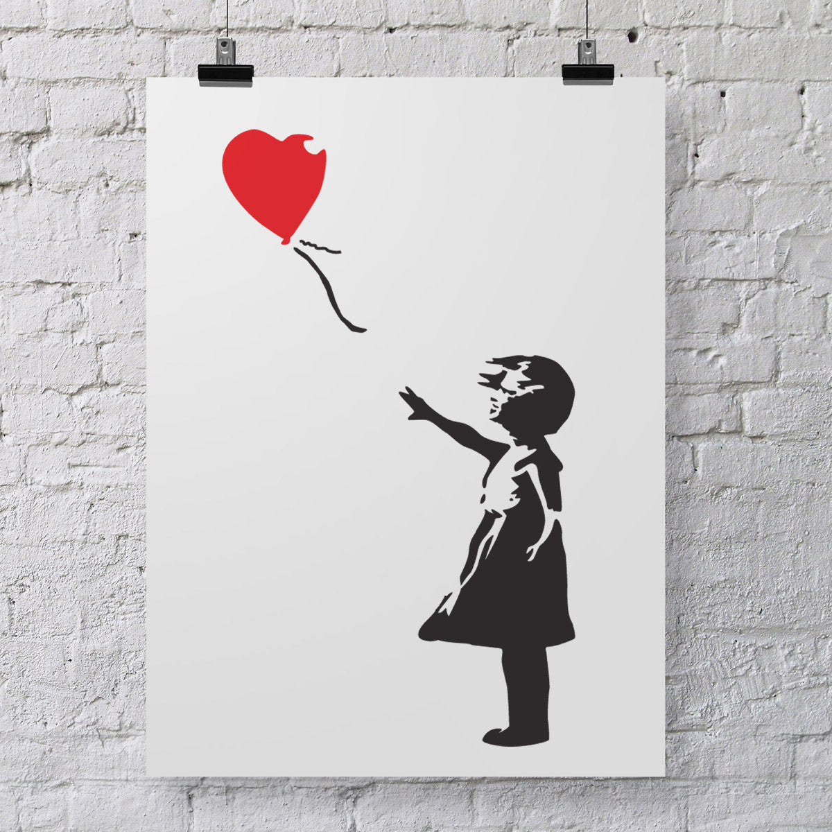 CraftStar Banksy Balloon Girl Stencil on Poster