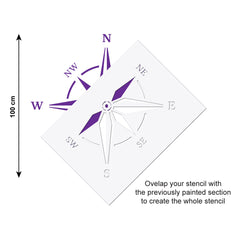 CraftStar Compass Rose Stencil - Extra Large Version Layout