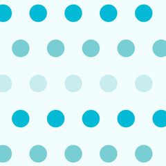 Large Polka Dot Pattern Wall Stencil in Blues Close up
