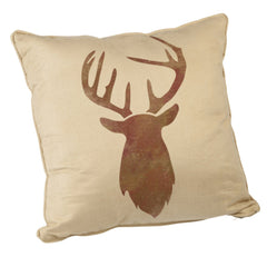 CraftStar Stag Head Stencil on Fabric Pillow