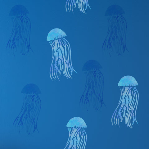 CraftStar Mauve Stinger Jellyfish Stencil in Blue