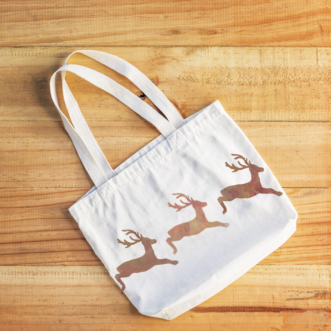 CraftStar Leaping Stag Stencil on fabric