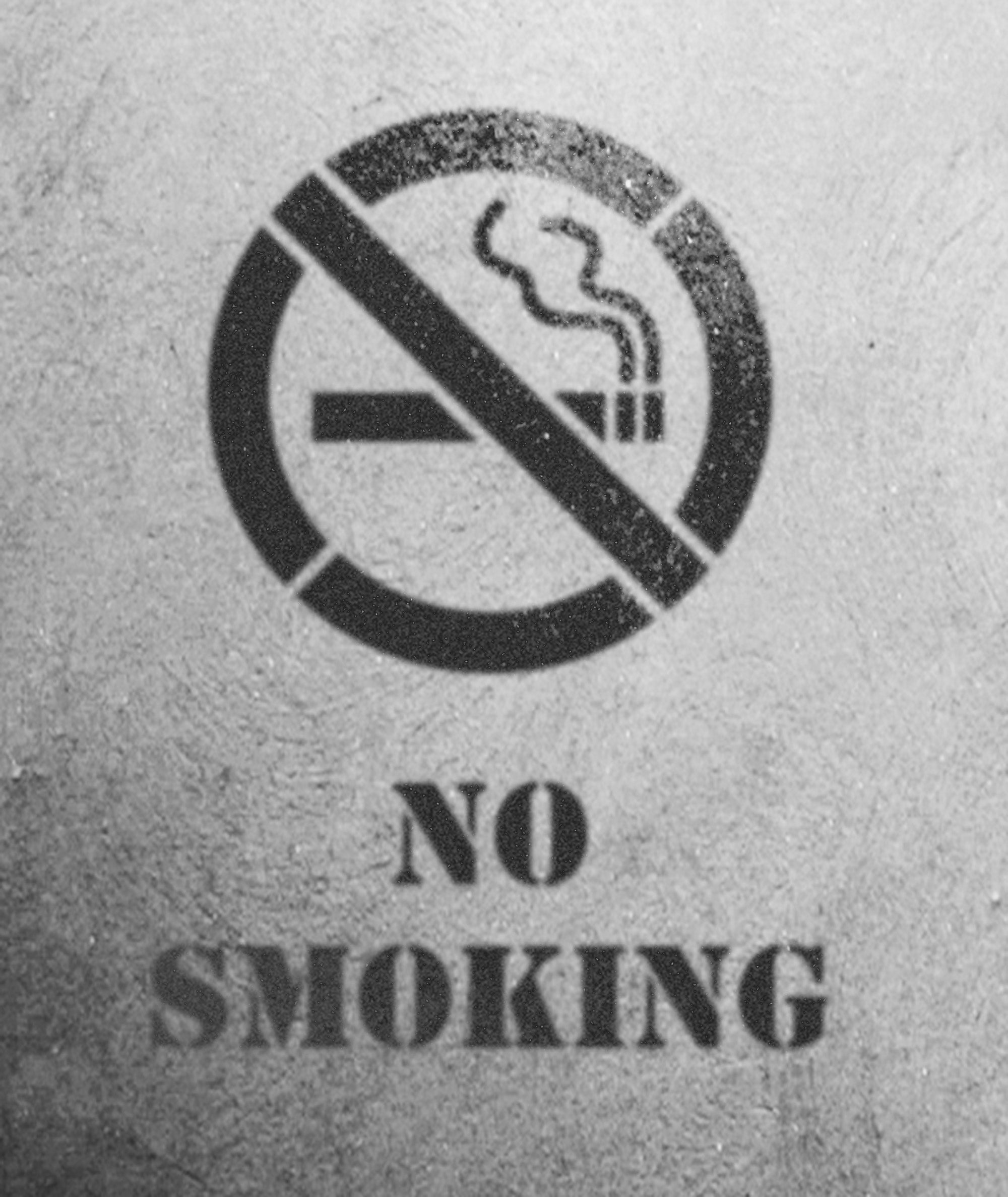 No Smoking Sign Stencil - Health and Safety Template
