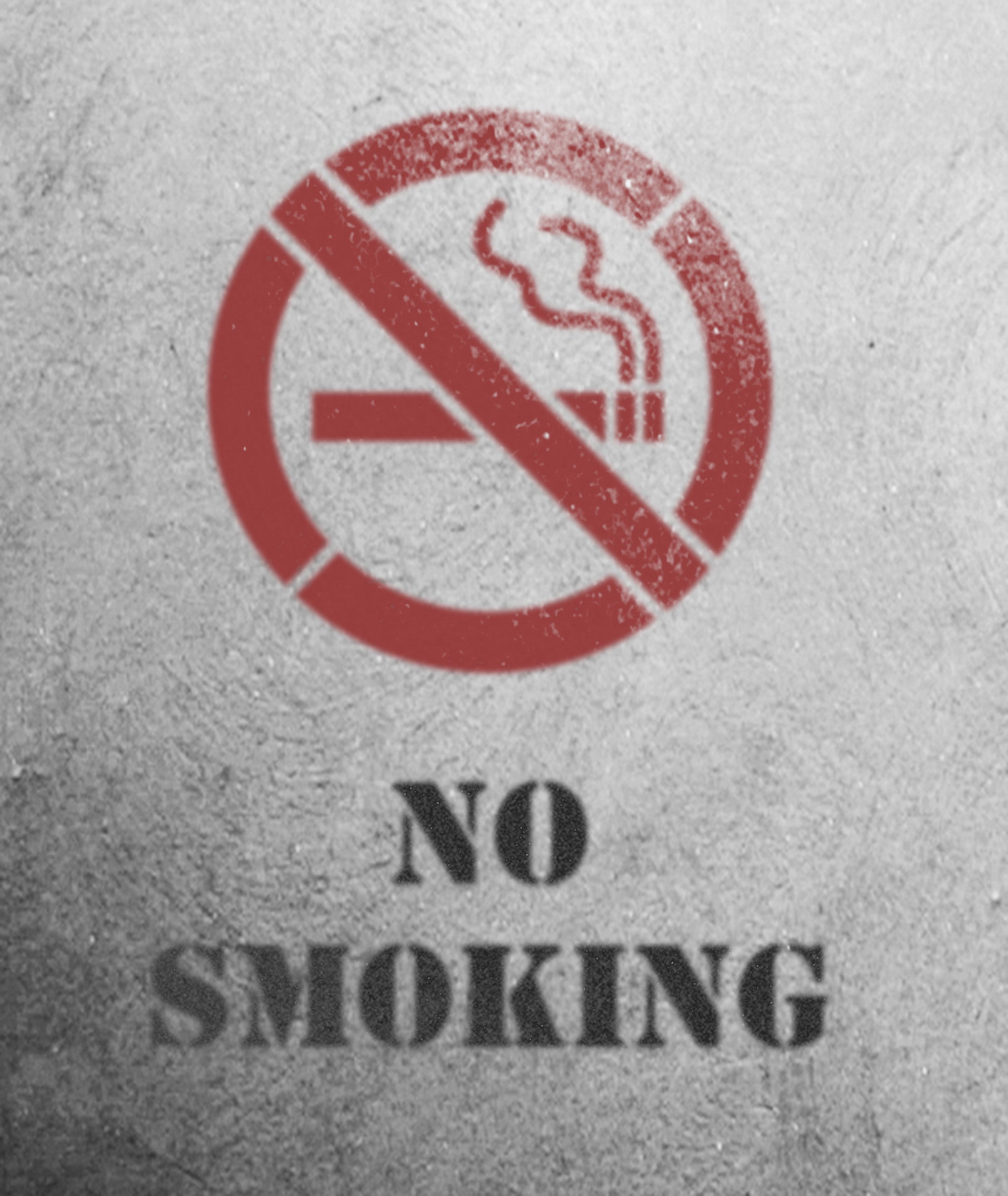 No Smoking Sign Stencil - Health and Safety Template