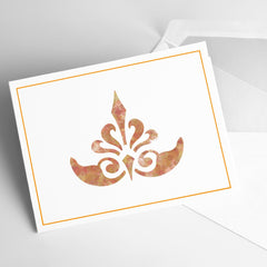 CraftStar Ornate Fleur De Lys Stencil on Card