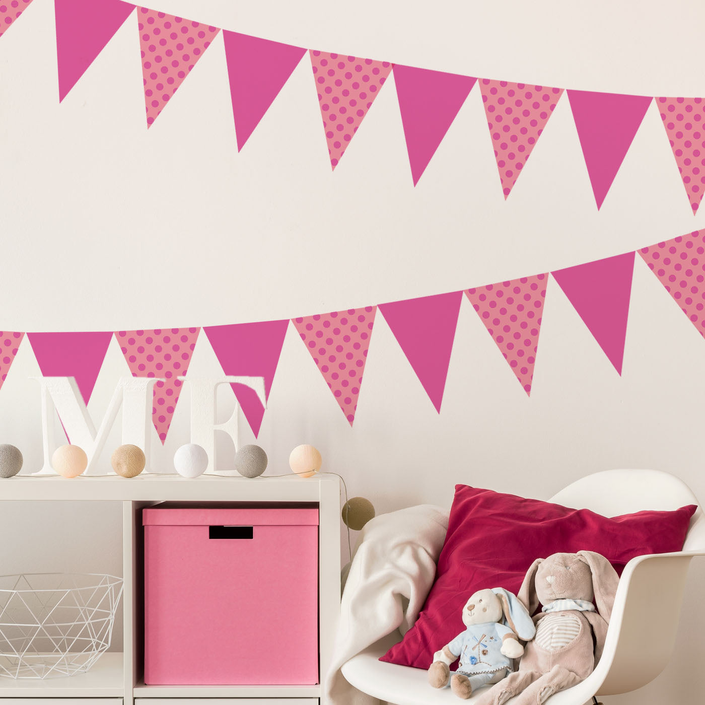 CraftStar Polka Dot Bunting Stencil Set