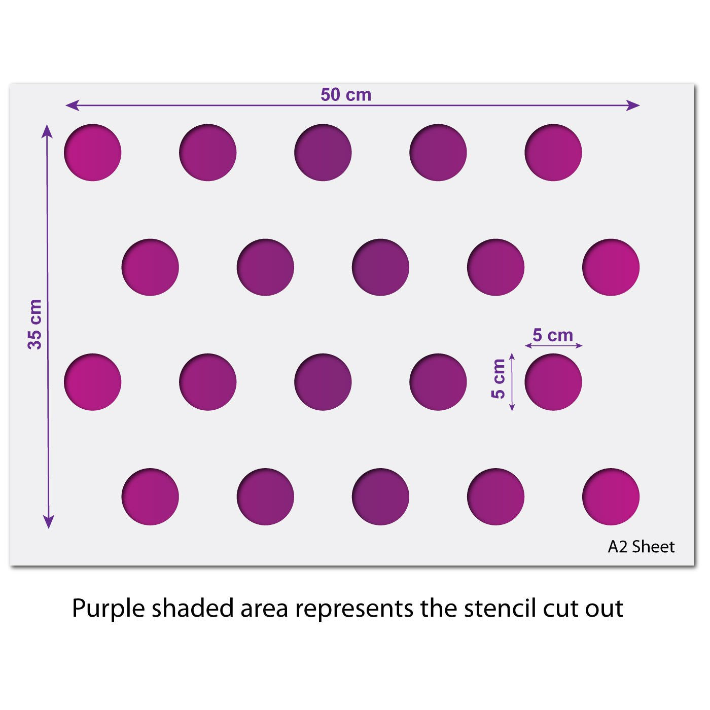 Small Polka Dot Seamless Pattern Stencil Size Guide