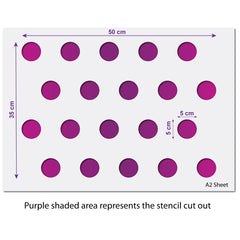 Small Polka Dot Seamless Pattern Stencil Size Guide
