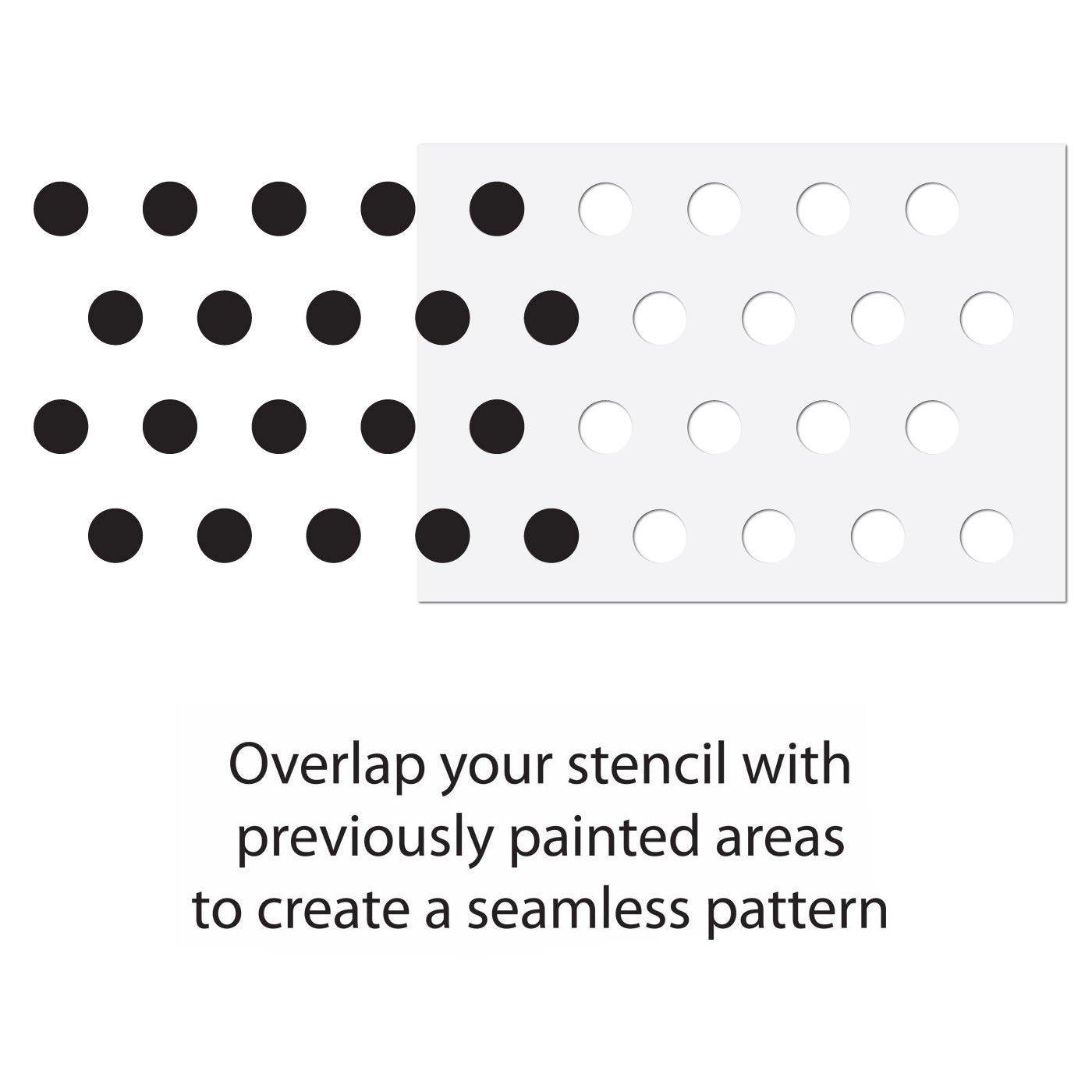 Small Polka Dot Seamless Pattern Stencil Guide