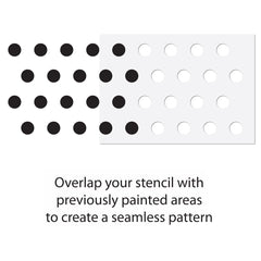 Small Polka Dot Seamless Pattern Stencil Guide