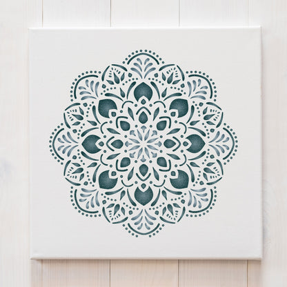 Craftstar Pushpa Mandala Stencil on canvas