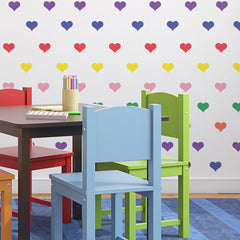 CraftStar Seamless Pattern Heart Stencil in Rainbow Colours