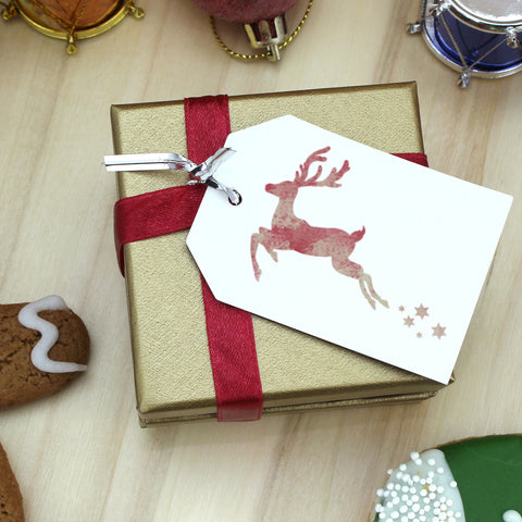CraftStar Small Reindeer Stencil on Gift Tag