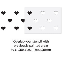 CraftStar Seamless Pattern Heart Stencil Guide