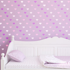 CraftStar Seamless Pattern Heart Stencil in Purples and Whites